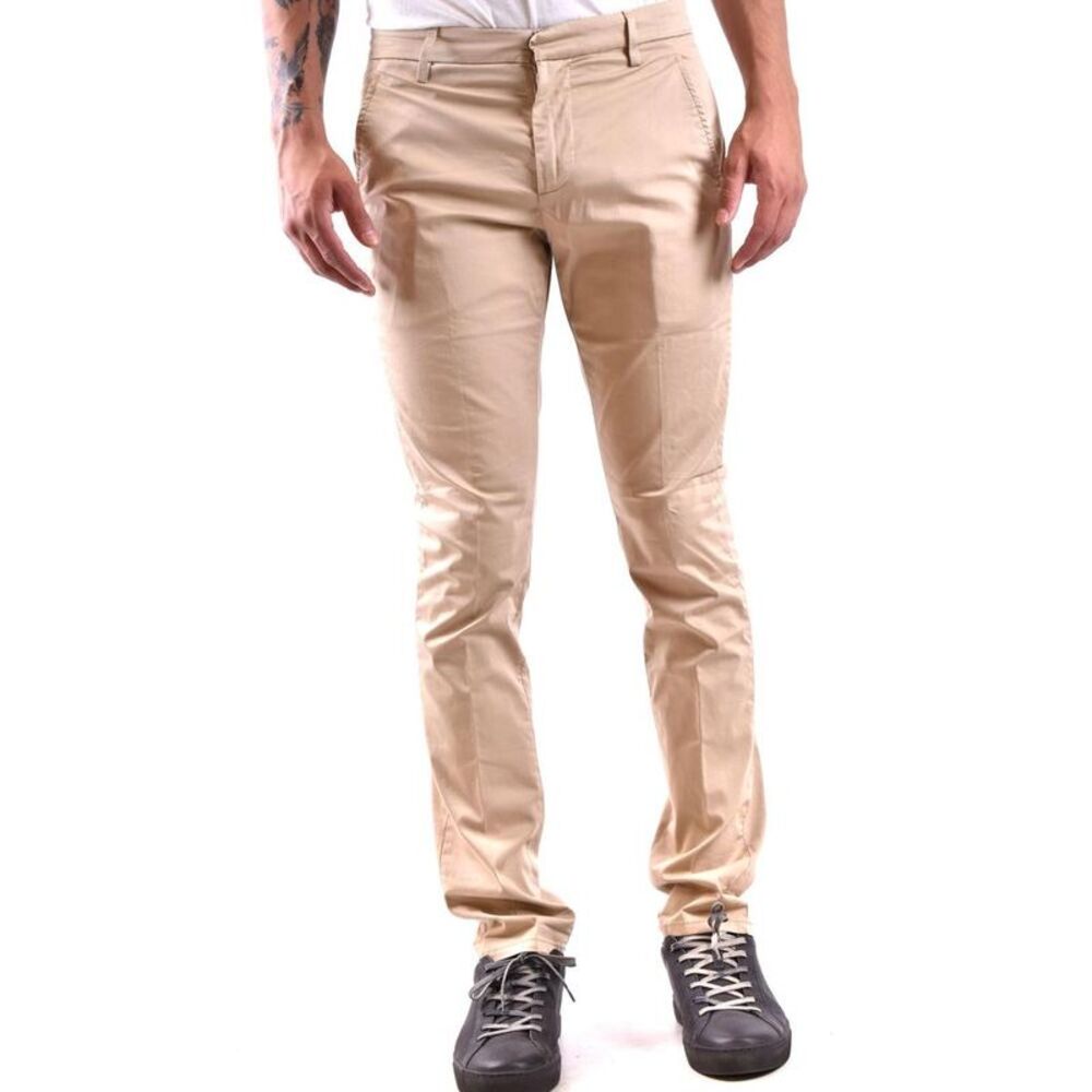 Dondup Slim Fit Casual Pants Men Beige